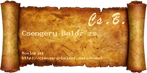 Csengery Balázs névjegykártya