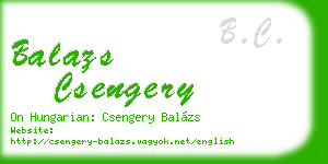 balazs csengery business card